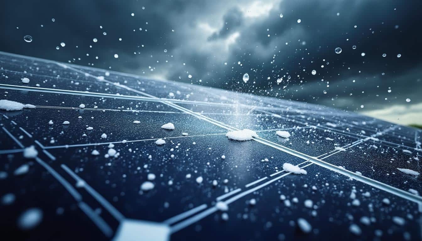 protégez votre installation de panneaux solaires contre les dommages causés par la grêle grâce à une assurance adaptée et bénéficiez d'une couverture fiable pour votre investissement écologique.