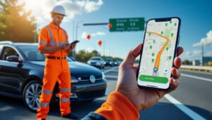 le service de géolocalisation dirige rapidement les dépanneurs vers votre position pour une intervention efficace et immédiate.